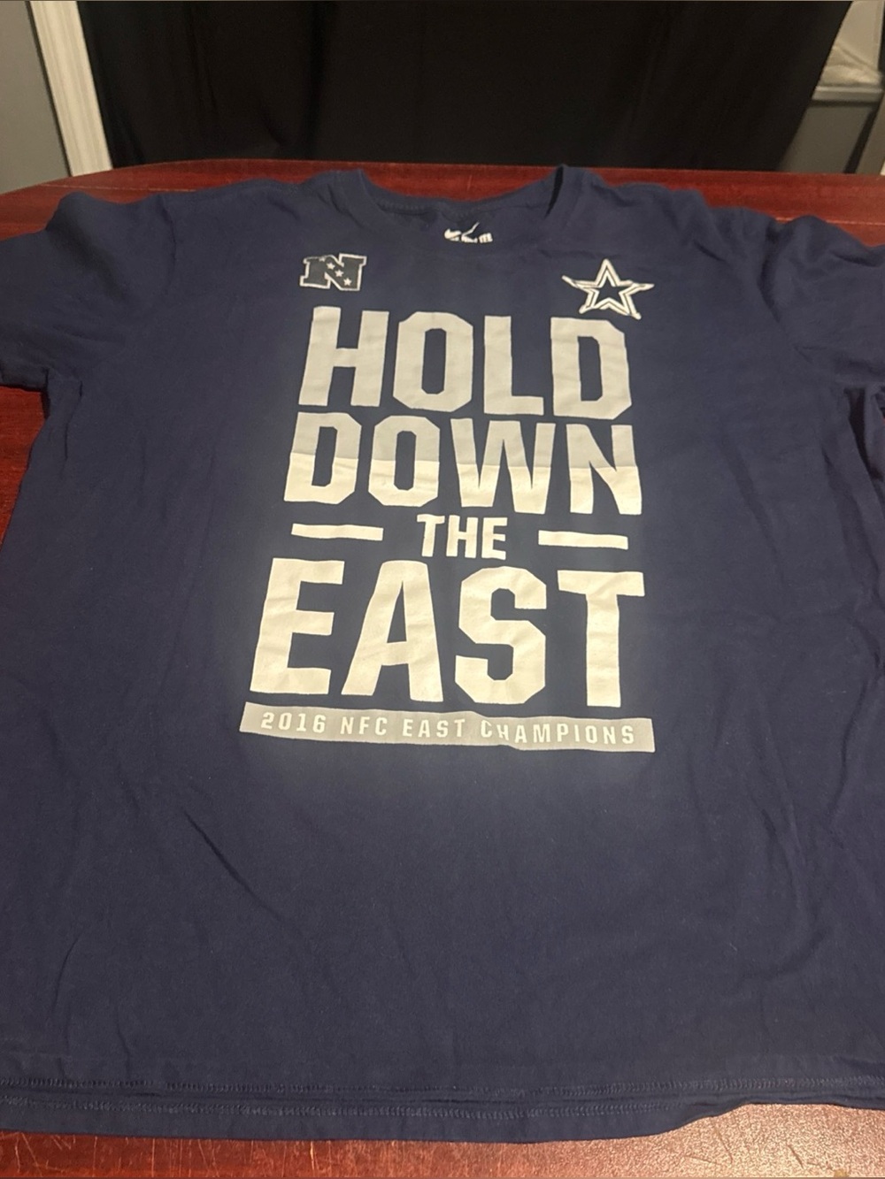 NFL Dallas Cowboys 2016 NFC East Champions Athletic Cut Navy Blue Shirt XL